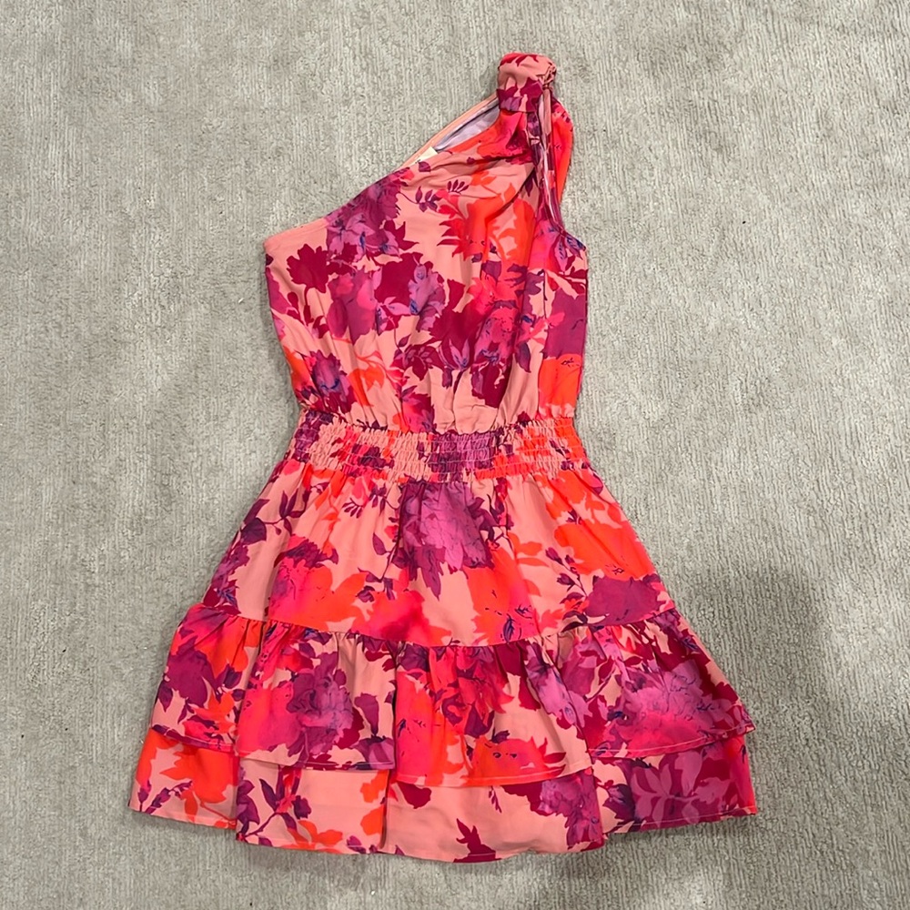 NEVER BEEN WORN one shoulder floral dress